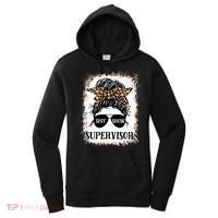 Shit Show Supervisor  Casual Messy Bun Bleached Women's Hoodie thumb 0