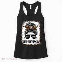 Shit Show Supervisor  Casual Messy Bun Bleached Women's Tank Top thumb 0