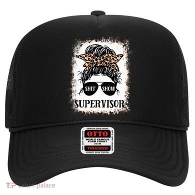 Shit Show Supervisor  Casual Messy Bun Bleached Hat