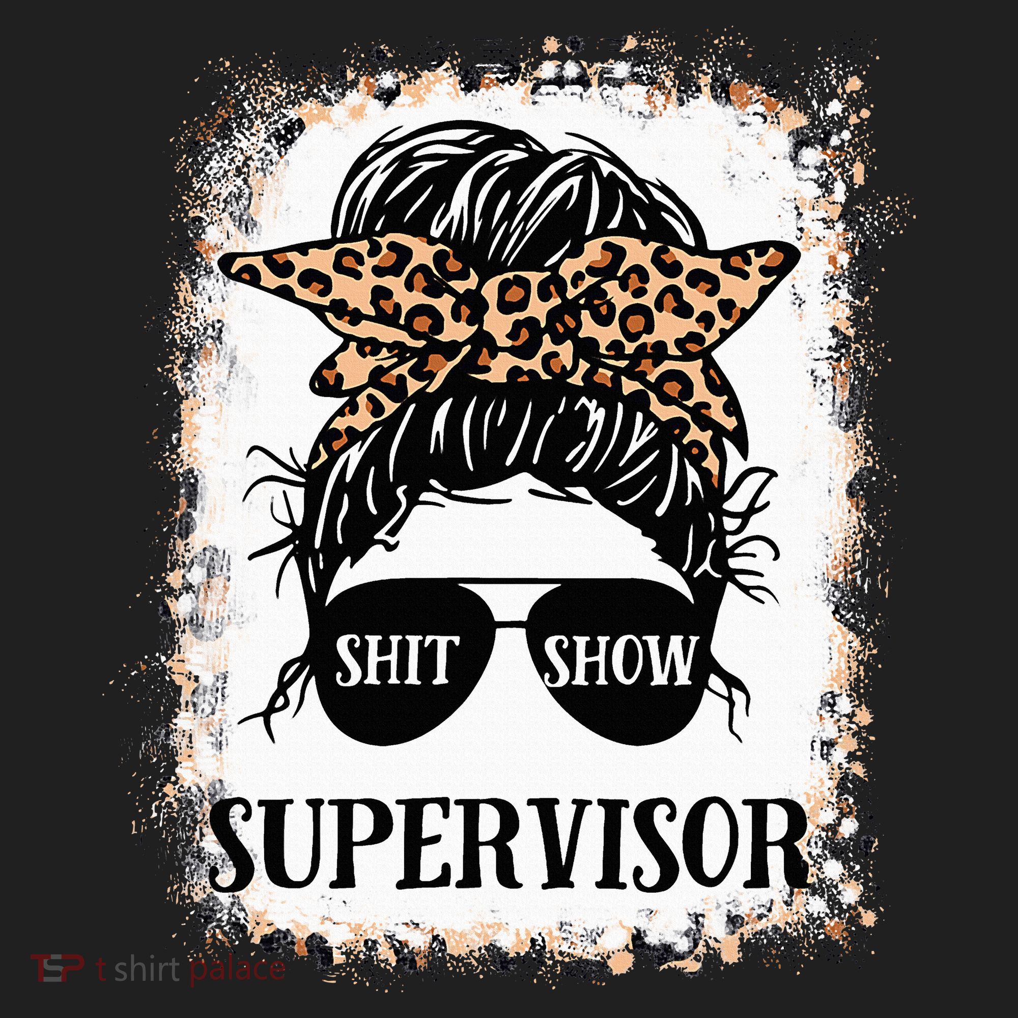Shit Show Supervisor  Casual Messy Bun Bleached Hat