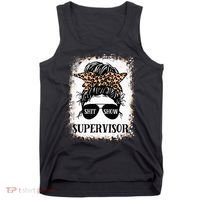 Shit Show Supervisor  Casual Messy Bun Bleached Tank Top thumb 0