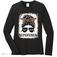 Shit Show Supervisor  Casual Messy Bun Bleached Women's Long Sleeve Shirt thumb 0