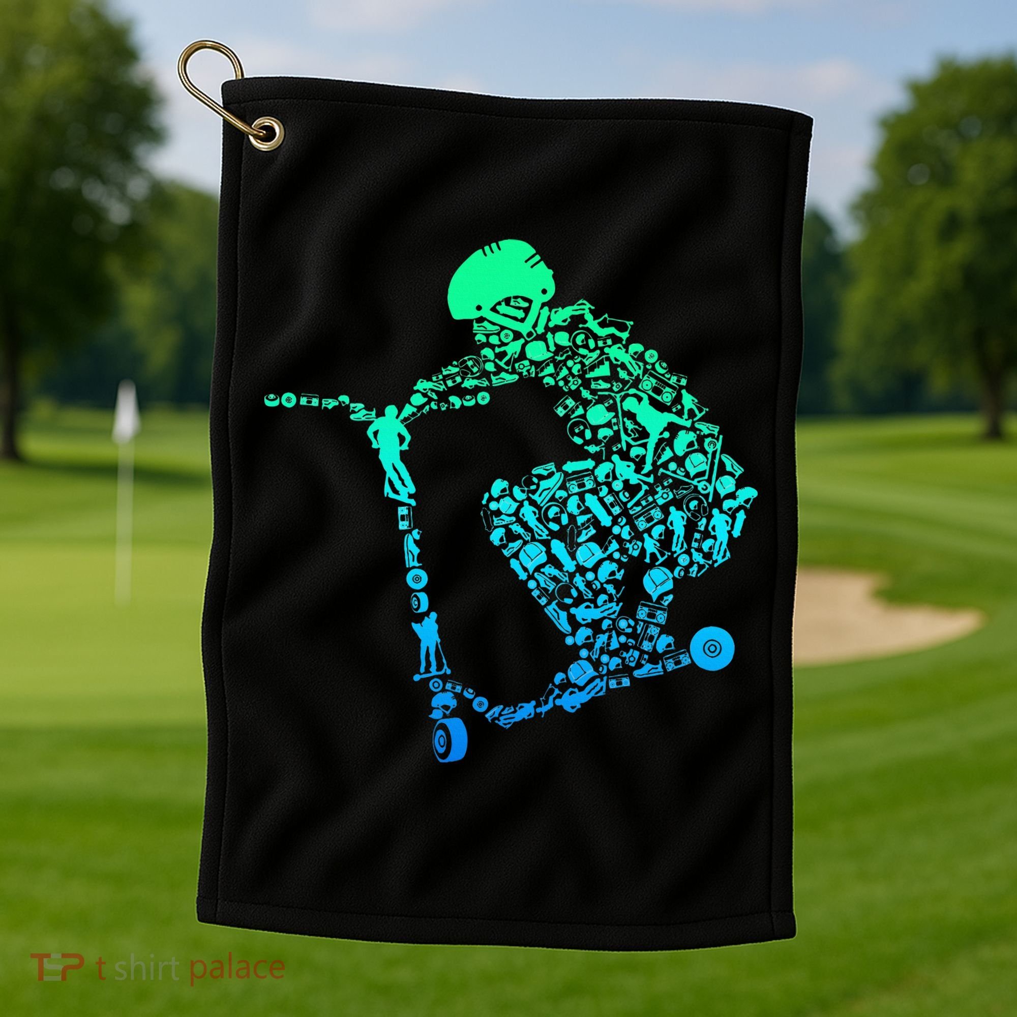 Scooter Stunt Golf Towel