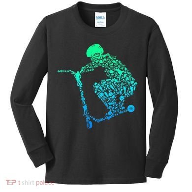 Scooter Stunt Kids Long Sleeve Shirt