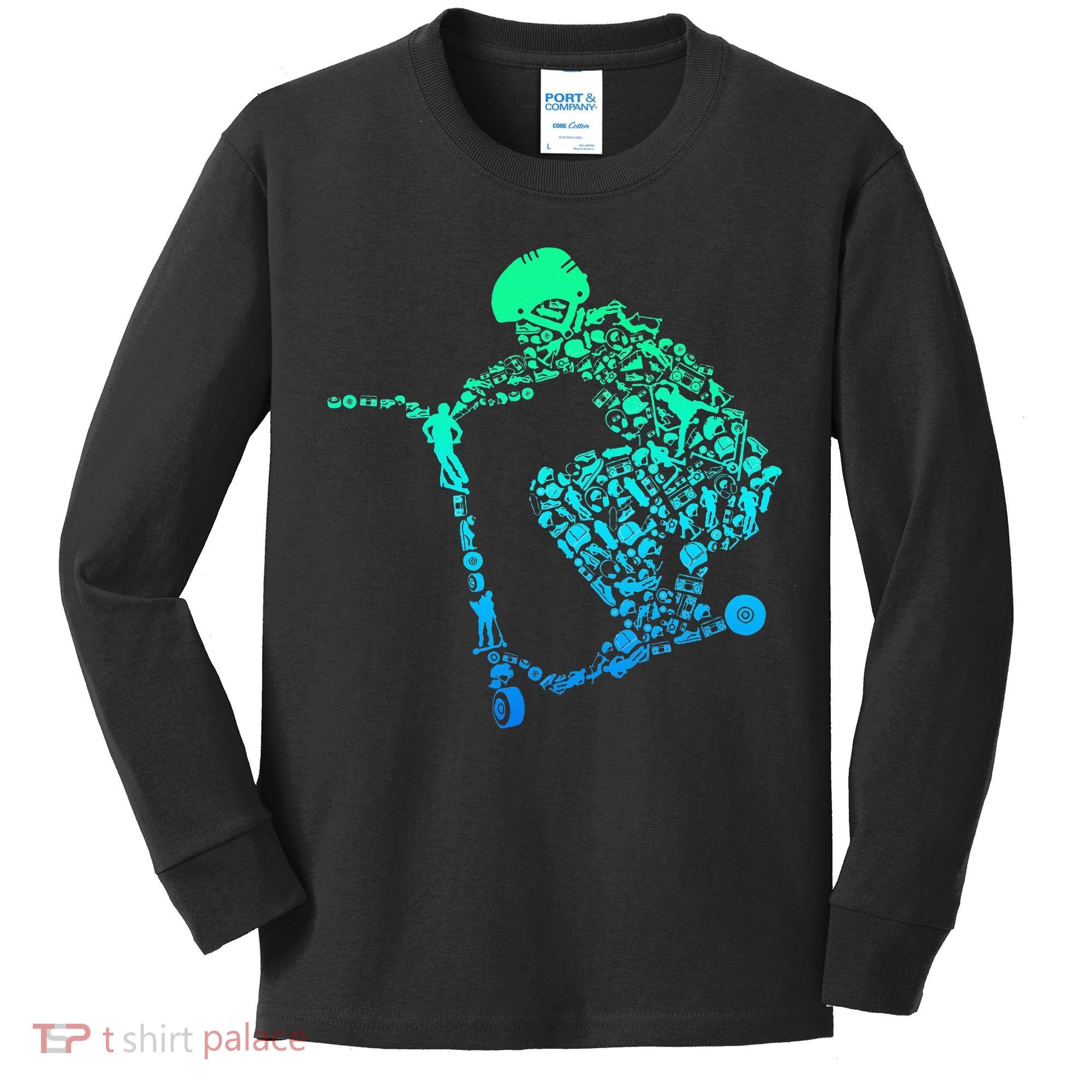 Scooter Stunt Kids Long Sleeve Shirt