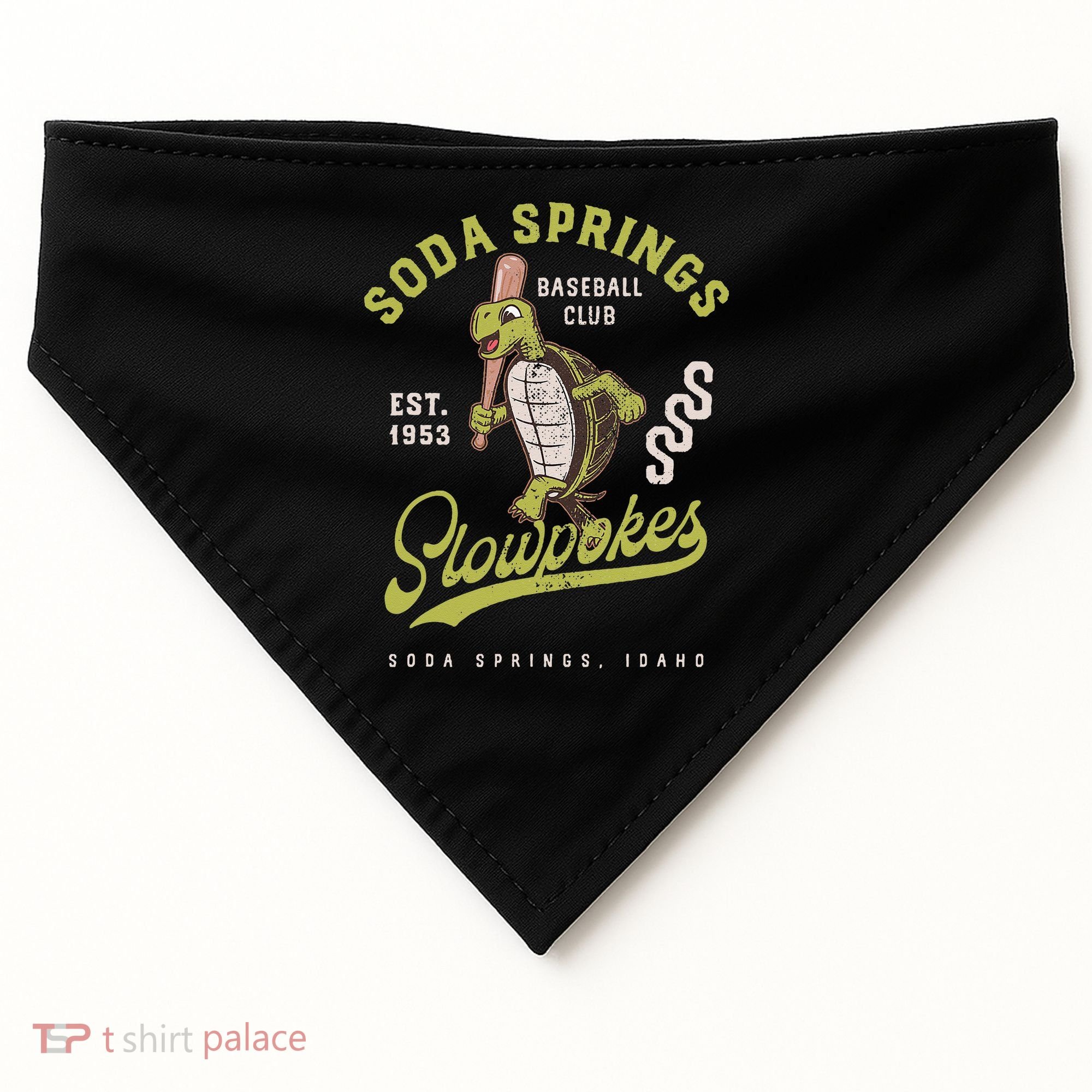 Soda Springs Slowpokes Retro Minor League Baseball Team USA-Made Doggie Bandana