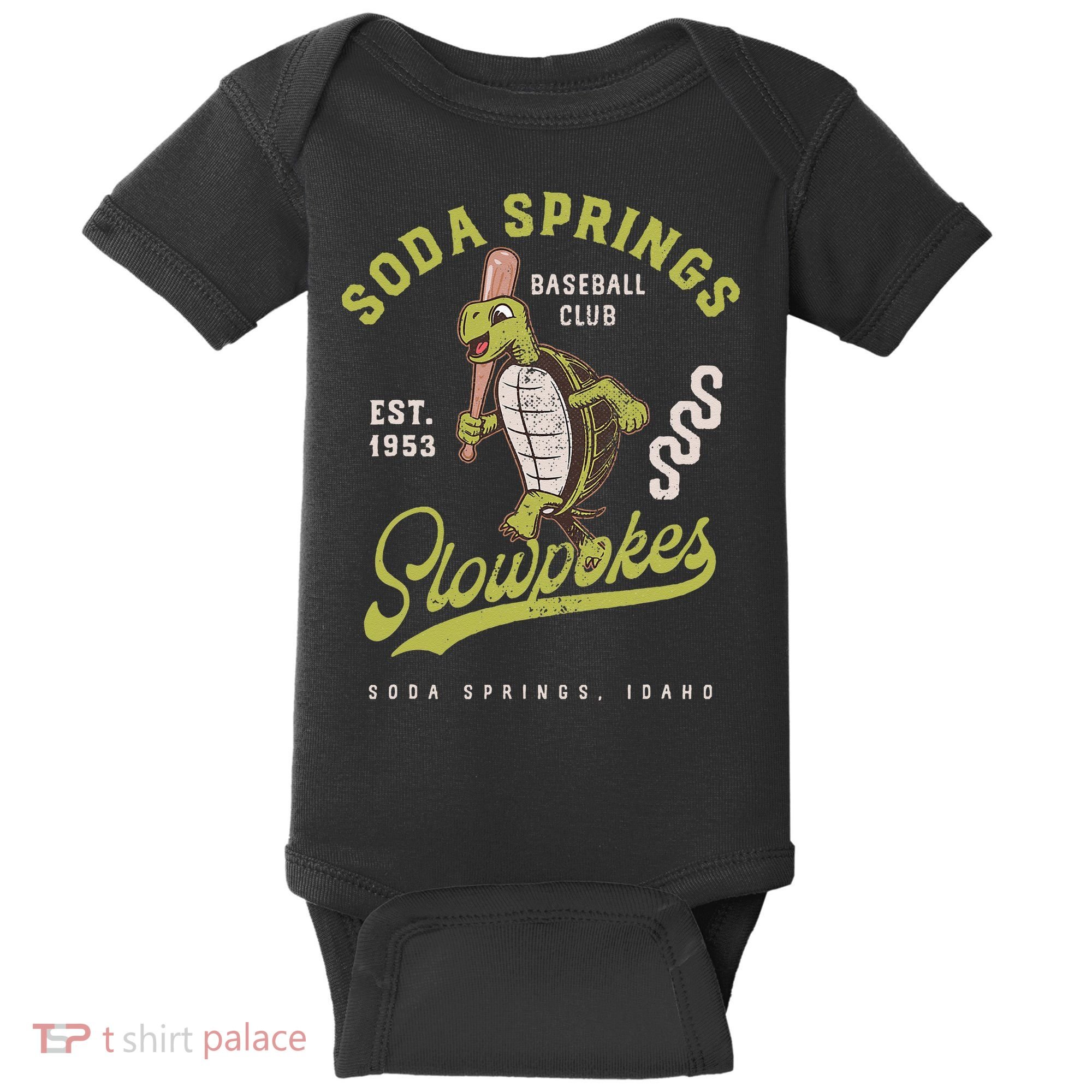 Soda Springs Slowpokes Retro Minor League Baseball Team Baby Bodysuit