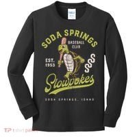 Soda Springs Slowpokes Retro Minor League Baseball Team Kids Long Sleeve Shirt thumb 0