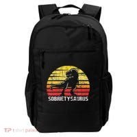 Sobrietysaurus Sober Sobriety Anniversary Recovery AA NA Backpack thumb 0