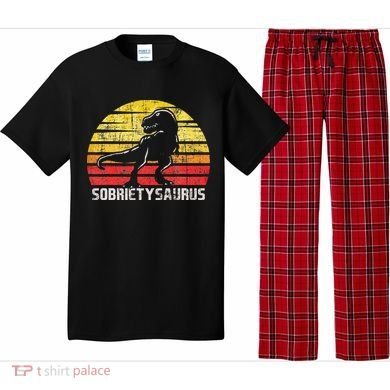 Sobrietysaurus Sober Sobriety Anniversary Recovery AA NA Pajama Set