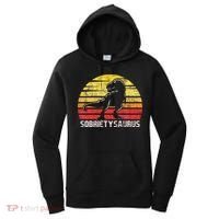 Sobrietysaurus Sober Sobriety Anniversary Recovery AA NA Women's Hoodie thumb 0