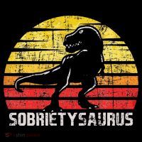 Sobrietysaurus Sober Sobriety Anniversary Recovery AA NA Women's Hoodie thumb 2