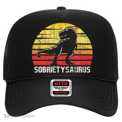 Sobrietysaurus Sober Sobriety Anniversary Recovery AA NA Hat