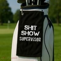 Shit Show Supervisor Funny Mom Boss Manager Teacher Gift Golf Towel thumb 2