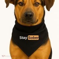 Stay Sober USA-Made Doggie Bandana thumb 1