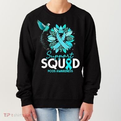 Support Squad Sunflower Hummingbird PCOS Awareness Women's Sweatshirt
