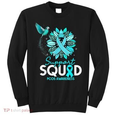 Support Squad Sunflower Hummingbird PCOS Awareness Sweatshirt