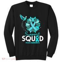 Support Squad Sunflower Hummingbird PCOS Awareness Sweatshirt thumb 0