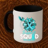 Support Squad Sunflower Hummingbird PCOS Awareness Coffee Mug thumb 2