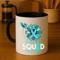 Support Squad Sunflower Hummingbird PCOS Awareness Coffee Mug thumb 4