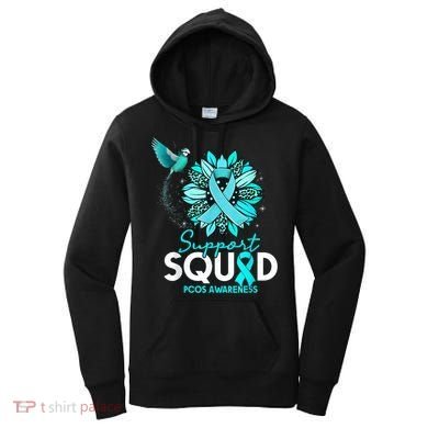 Support Squad Sunflower Hummingbird PCOS Awareness Women's Hoodie
