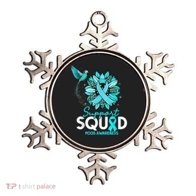 Support Squad Sunflower Hummingbird PCOS Awareness Ornament