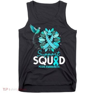 Support Squad Sunflower Hummingbird PCOS Awareness Tank Top