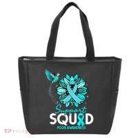Support Squad Sunflower Hummingbird PCOS Awareness Tote Bag thumb 0