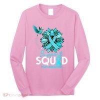 Support Squad Sunflower Hummingbird PCOS Awareness Long Sleeve Shirt thumb 0
