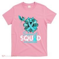 Support Squad Sunflower Hummingbird PCOS Awareness T-Shirt thumb 0