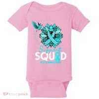 Support Squad Sunflower Hummingbird PCOS Awareness Baby Bodysuit thumb 0
