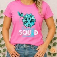 Support Squad Sunflower Hummingbird PCOS Awareness Women's T-Shirt thumb 2