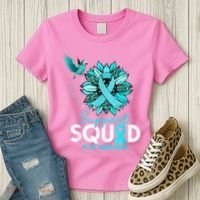Support Squad Sunflower Hummingbird PCOS Awareness Women's T-Shirt thumb 3