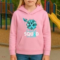 Support Squad Sunflower Hummingbird PCOS Awareness Kids Hoodie thumb 3