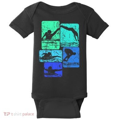 Swimming Swimmers Baby Bodysuit