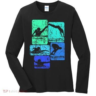 Swimming Swimmers Women's Long Sleeve Shirt