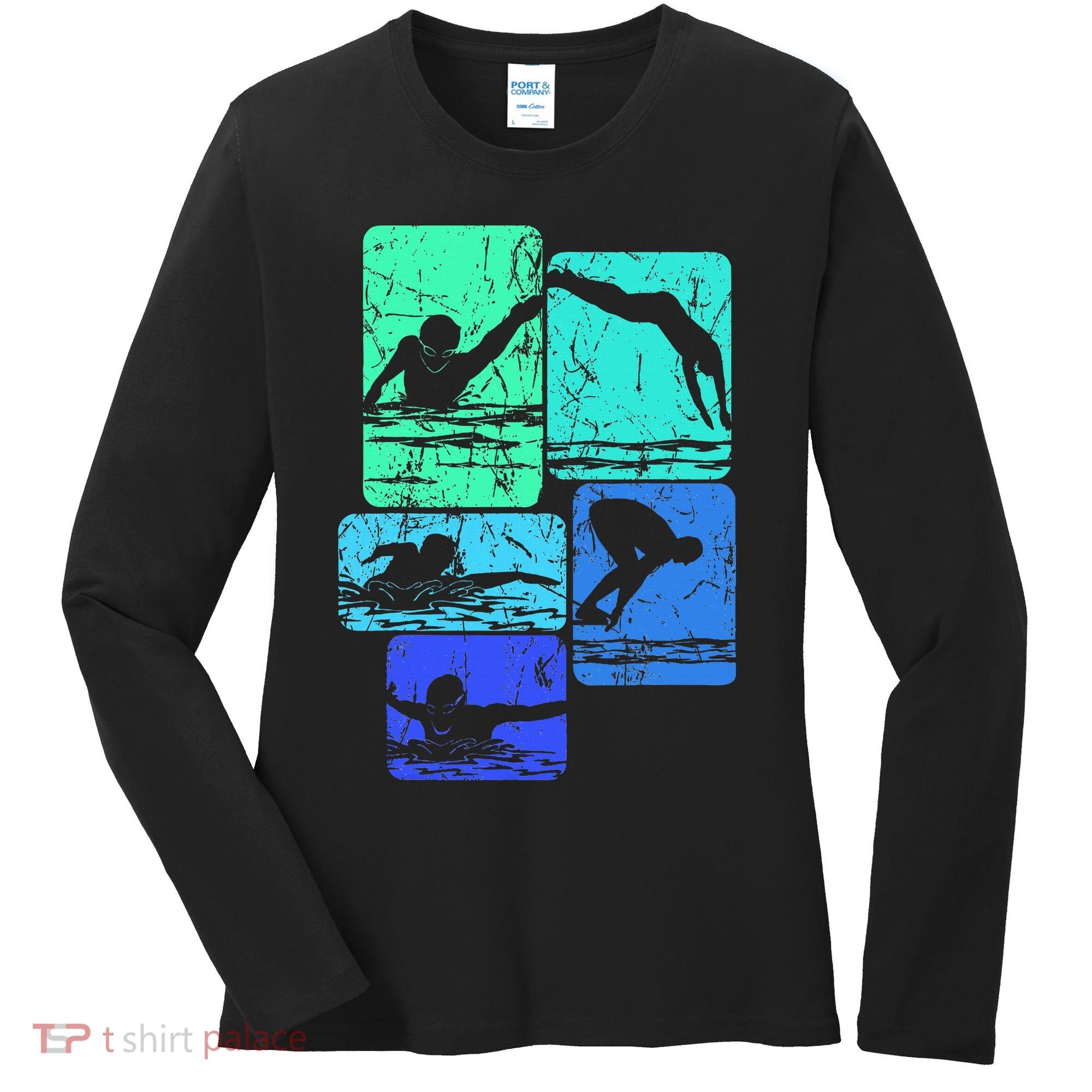 Swimming Swimmers Women's Long Sleeve Shirt