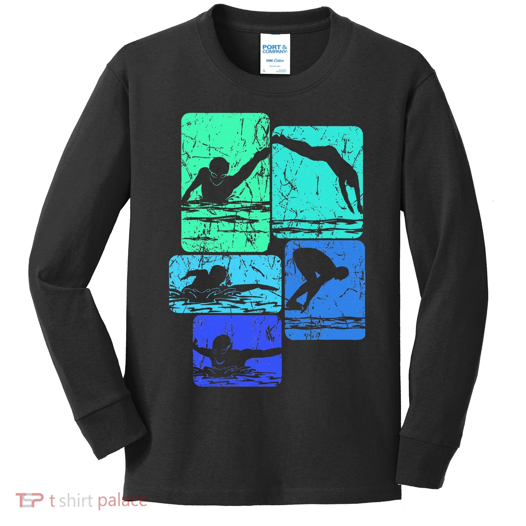 Swimming Swimmers Kids Long Sleeve Shirt