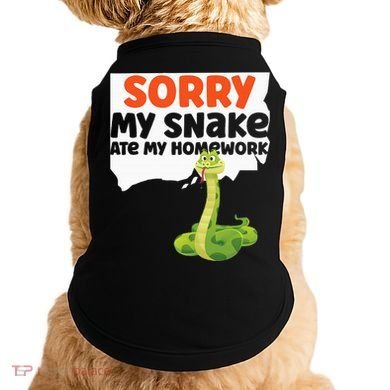 Snake Serpent Sorry My Snake Ate My Homework Doggie Tank