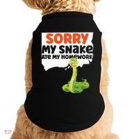 Snake Serpent Sorry My Snake Ate My Homework Doggie Tank thumb 0