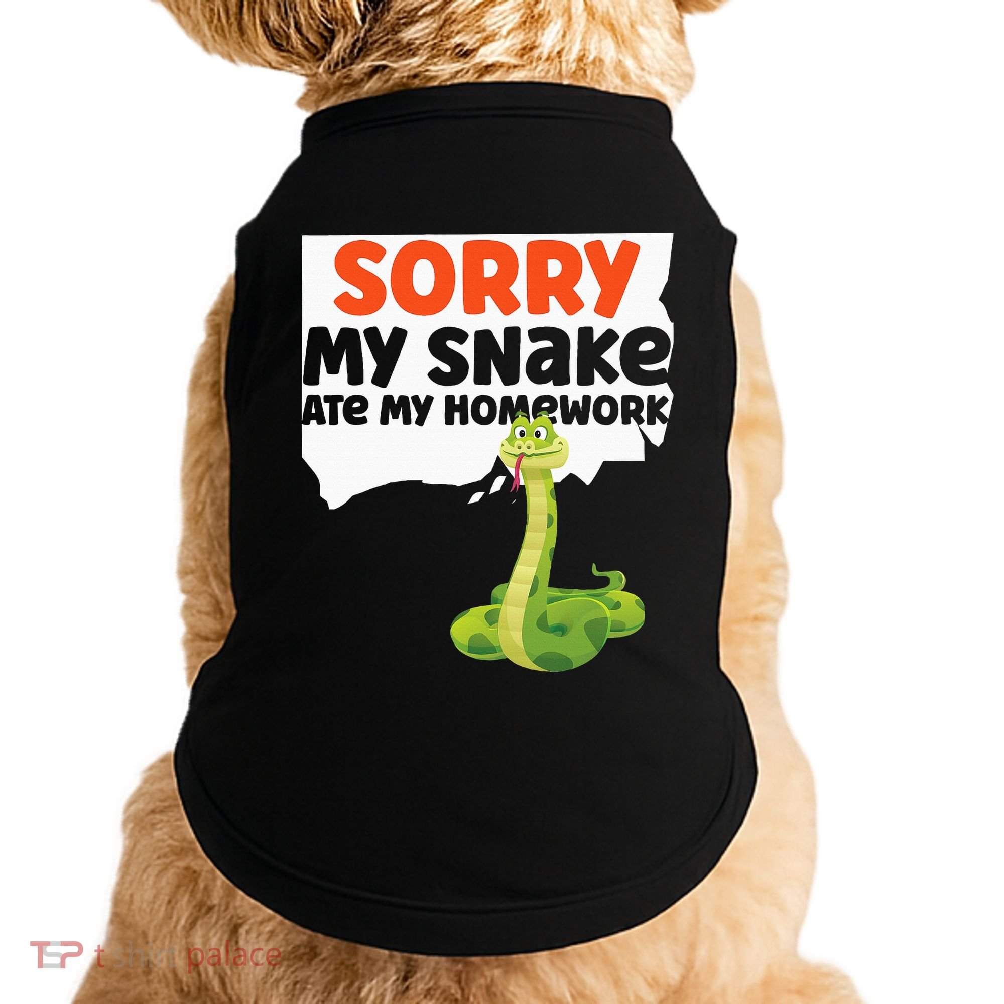 Snake Serpent Sorry My Snake Ate My Homework Doggie Tank