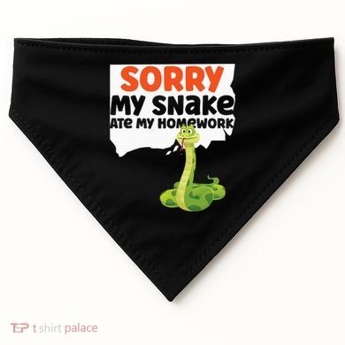 Snake Serpent Sorry My Snake Ate My Homework USA-Made Doggie Bandana