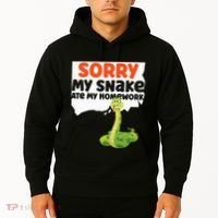 Snake Serpent Sorry My Snake Ate My Homework Hoodie thumb 2