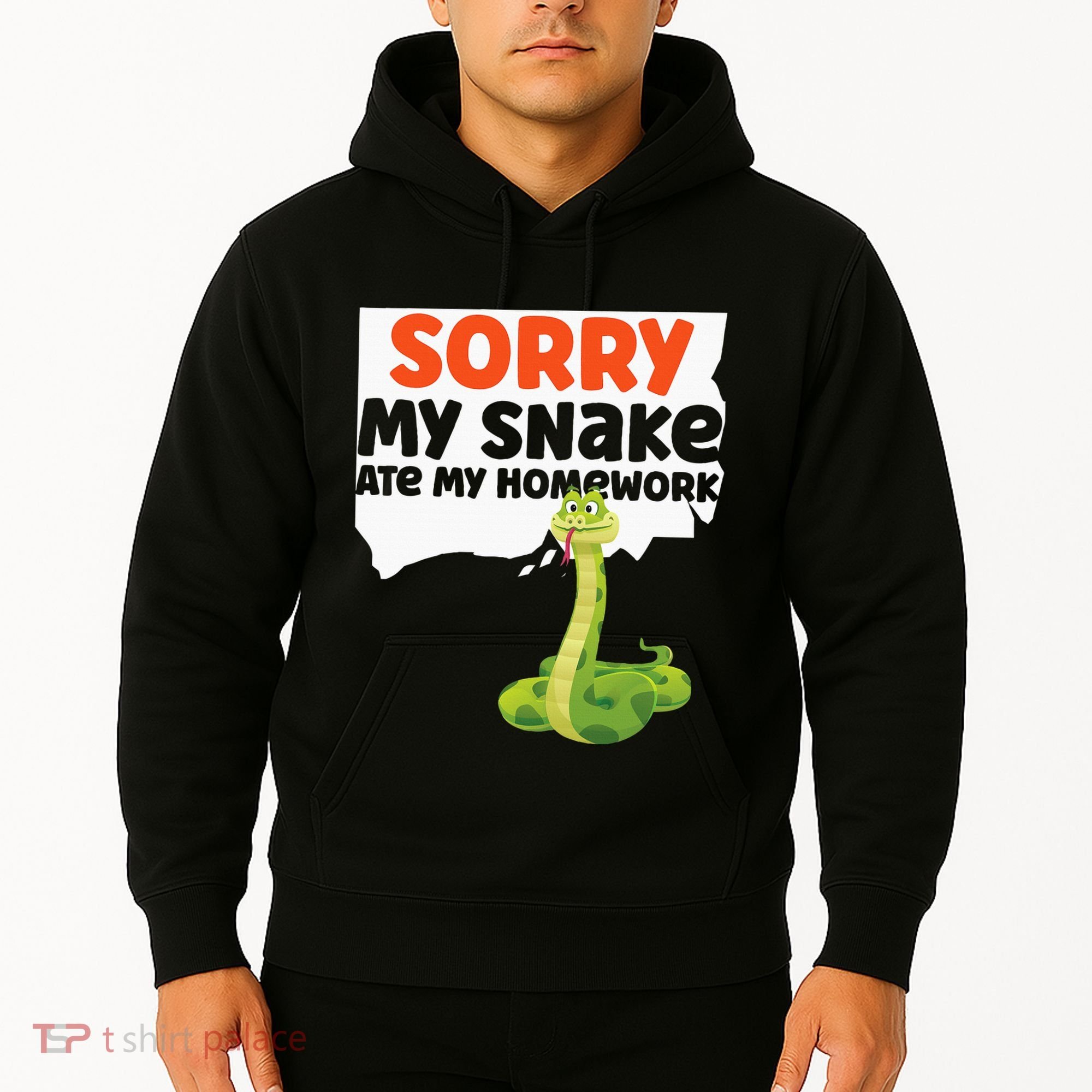 Snake Serpent Sorry My Snake Ate My Homework Hoodie