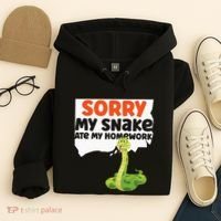 Snake Serpent Sorry My Snake Ate My Homework Hoodie thumb 4