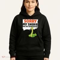 Snake Serpent Sorry My Snake Ate My Homework Hoodie thumb 5