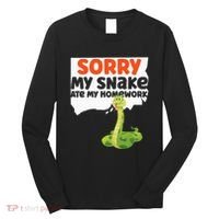 Snake Serpent Sorry My Snake Ate My Homework Long Sleeve Shirt thumb 0
