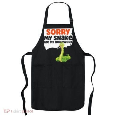 Snake Serpent Sorry My Snake Ate My Homework Apron