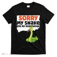 Snake Serpent Sorry My Snake Ate My Homework T-Shirt thumb 0