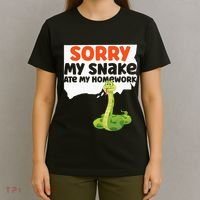 Snake Serpent Sorry My Snake Ate My Homework T-Shirt thumb 4